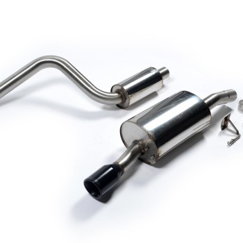 Ford Fiesta MK6 ST 150 - Resonated (Quieter) Cat-Back Exhaust System with Ceramic Coated Satin Black Trim - Cerakote Black