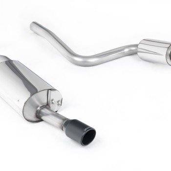 Ford Fiesta MK6 ST 150 - Resonated (Quieter) Cat-Back Exhaust System with Ceramic Coated Satin Black Trim - Cerakote Black