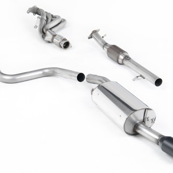 Ford Fiesta MK6 ST 150 - Full Non-Resonated (Louder) Exhaust System with Hi-Flow Sports Catalyst & Ceramic Coated Satin Black Trim