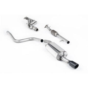 Ford Fiesta MK6 ST 150 - Full Non-Resonated (Louder) Exhaust System with Hi-Flow Sports Catalyst & Ceramic Coated Satin Black Trim