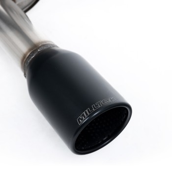 Ford Fiesta MK6 Zetec-S - Non-Resonated (Louder) Cat-Back Exhaust System - fits to ST150 Rear Valance Insert - Cerakote Black