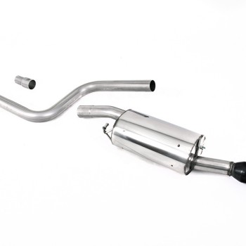Ford Fiesta MK6 Zetec-S - Non-Resonated (Louder) Cat-Back Exhaust System - fits to ST150 Rear Valance Insert - Cerakote Black