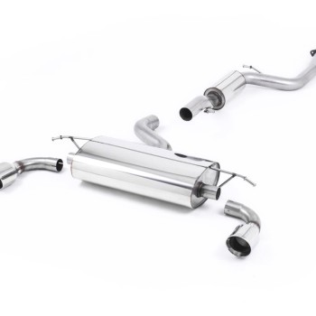 Ford Focus MK2 ST 225 - Resonated (Quieter) Cat-Back Exhaust System with GT-100 Polished Trims - GT