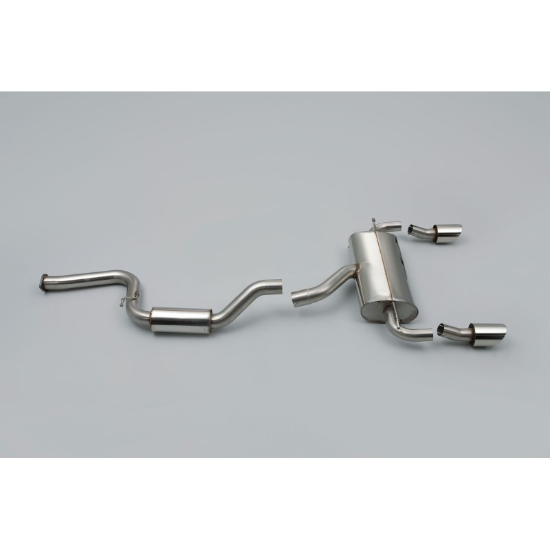 Ford Focus MK2 RS - Resonated (Quieter) Cat-Back Exhaust System with Dual DTM Trims