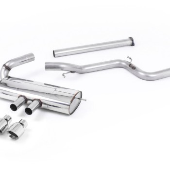 Ford Focus MK3 ST 5 door Hatchback - Non-Resonated (Louder) Cat-Back Exhaust System with Polished Tips - Polished
