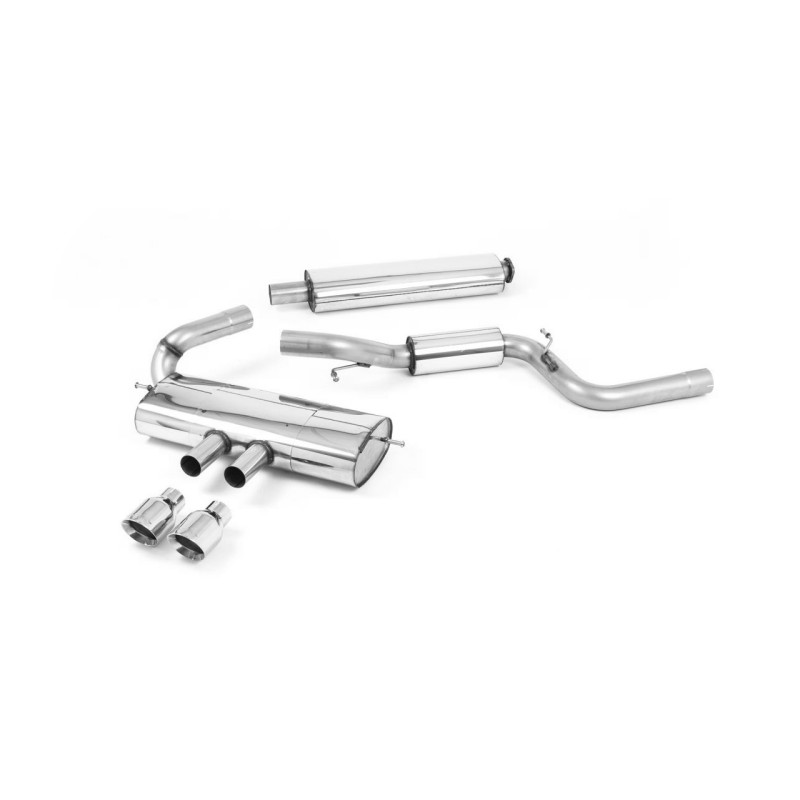 Ford Focus MK3 ST 5 door Hatchback - Resonated (Quieter) Cat-Back Exhaust System with Polished Tips - Polished