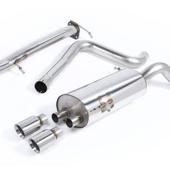 Ford Fiesta MK7/7.5 ST 1.6 - Non-Resonated (Louder) Cat-Back Race Exhaust System with Polished Tips - Polished