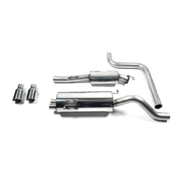 Ford Fiesta Mk7/Mk7.5 ST 1.6 litre EcoBoost 182PS & ST200 2013 2017 Cat-back Race system. Resonated (quieter) with Polished Tips