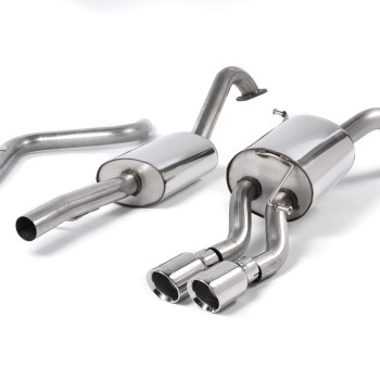 Ford Fiesta MK7/7.5 Ecoboost 1.0T - Resonated (Quieter) Cat-Back Exhaust System with Polished Tips - Polished