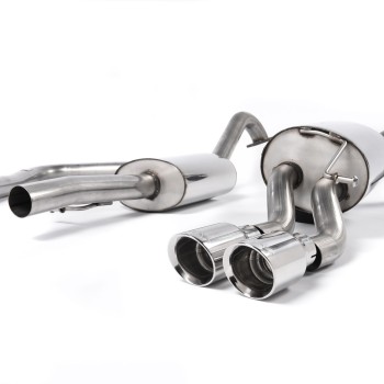Ford Fiesta MK7/7.5 Ecoboost 1.0T - Resonated (Quieter) Cat-Back Exhaust System with Polished Tips - Polished