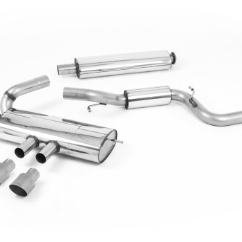 Ford Focus MK3 ST 5 door Hatchback - Resonated (Quieter) Cat-Back Exhaust System with Titanium Tips - Brushed Titanium