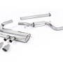 Ford Focus MK3 ST 5 door Hatchback - Part Resonated Cat-Back Exhaust System with Titanium Tips - Brushed Titanium