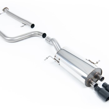 Ford Fiesta MK7/7.5 ST 1.6 - Non-Resonated (Louder) Cat-Back Exhaust System with Cerakote Black Tips - Cerakote Black
