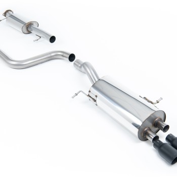 Ford Fiesta MK7/7.5 ST 1.6 - Resonated (Quieter) Cat-Back Exhaust System with Cerakote Black Tips - Cerakote Black