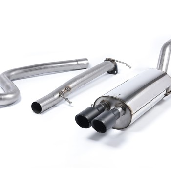 Ford Fiesta MK7/7.5 ST 1.6 - Non-Resonated (Louder) Cat-Back Race Exhaust System with Cerakote Black Tips - Cerakote Black