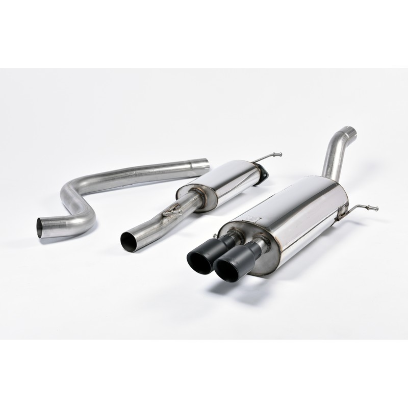 Ford Fiesta MK7/7.5 ST 1.6 - Resonated (Quieter) Cat-Back Race Exhaust System with Cerakote Black Tips - Cerakote Black