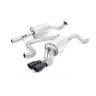 Ford Fiesta MK7/7.5 Ecoboost 1.0T - Resonated (Quieter) Cat-Back Exhaust System with Cerakote Black Tips - Cerakote Black
