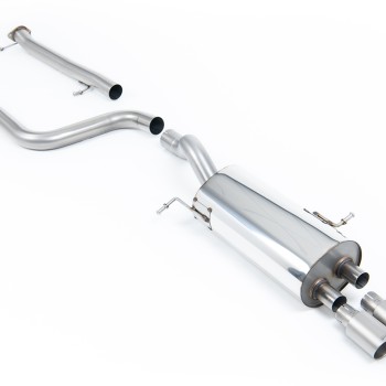 Ford Fiesta MK7/7.5 ST 1.6 - Non-Resonated (Louder) Cat-Back Exhaust System with Titanium Tips - Brushed Titanium