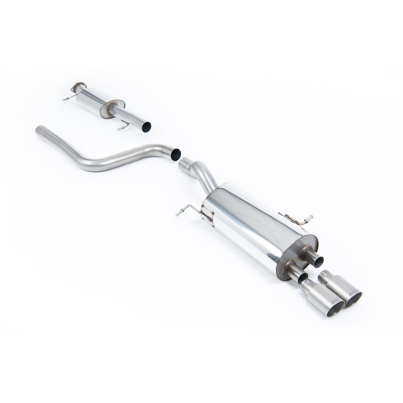 Ford Fiesta MK7/7.5 ST 1.6 - Resonated (Quieter) Cat-Back Exhaust System with Titanium Tips - Brushed Titanium