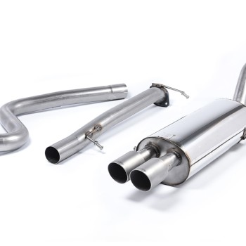 Ford Fiesta MK7/7.5 ST 1.6 - Non-Resonated (Louder) Cat-Back Race Exhaust System with Titanium Tips - Brushed Titanium