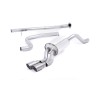 Ford Fiesta MK7/7.5 Ecoboost 1.0T - Non-Resonated (Louder) Cat-Back Exhaust System with Titanium Tips - Brushed Titanium