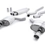 Ford Mustang 5.0 V8 GT (Fastback) - Resonated (Quieter) Cat-Back Exhaust System with Polished GT-100 Trims - Polished