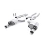 Ford Mustang 5.0 V8 GT (Fastback) - Non-Resonated (Louder) Cat-Back Exhaust System with Polished GT-100 Trims - Polished