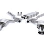 Ford Mustang 5.0 V8 GT (Fastback) - Resonated (Quieter) Cat-Back Exhaust System with Quad Polished GT-90 Trims (For Roush Valance) - Polished