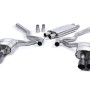 Ford Mustang 5.0 V8 GT (Fastback) - Resonated (Quieter) Cat-Back Exhaust System with Quad Black GT-90 Trims (For Roush Valance) - Cerakote Black