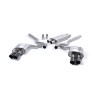 Ford Mustang 5.0 V8 GT (Fastback) - Resonated (Quieter) Cat-Back Exhaust System with Quad Black GT-90 Trims (For Roush Valance) - Cerakote Black