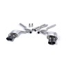Ford Mustang 5.0 V8 GT (Fastback) - Non-Resonated (Louder) Cat-Back Exhaust System with Quad Black GT-90 Trims (For Roush Valance) - Cerakote Black