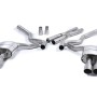 Ford Mustang 5.0 V8 GT (Fastback) - Non-Resonated (Louder) Cat-Back Exhaust System with Quad Titanium GT-90 Tips (For Roush Valance) - Brushed Titanium
