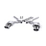 Ford Mustang 5.0 V8 GT (Fastback) - Non-Resonated (Louder) Cat-Back Exhaust System with Quad Titanium GT-90 Tips (For Roush Valance) - Brushed Titanium