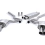 Ford Mustang 5.0 V8 GT (Fastback) - Resonated (Quieter) Cat-Back Exhaust System with Quad Titanium GT-90 Trims (For Roush Valance) - Brushed Titanium