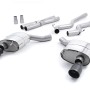 Ford Mustang 5.0 V8 GT (Fastback) - Non-Resonated (Louder) Cat-Back Exhaust System with Black GT-100 Trims - Cerakote Black