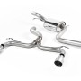 Ford Focus MK2 ST 225 - Non-Resonated (Louder) Cat-Back Race Exhaust System with Titanium GT-100 Trims - Brushed Titanium