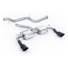 Ford Focus MK2 RS - Non-Resonated (Louder) Cat-Back Exhaust System with Cerakote Black Trims - Cerakote Black