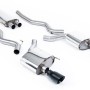 Ford Mustang 2.3 (S550 Fastback) - Resonated (Quieter) Cat-Back Exhaust System with GT-100 Cerakote Black Trims - Cerakote Black