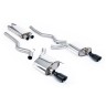 Ford Mustang 2.3 (S550 Fastback) - Resonated (Quieter) Cat-Back Exhaust System with GT-100 Cerakote Black Trims - Cerakote Black