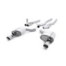 Ford Mustang 2.3 (S550 Fastback) - Non-Resonated (Louder) Cat-Back Exhaust System with GT-100 Polished Trims - Polished
