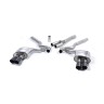 Ford Mustang 2.3 (S550 Fastback) - Non-Resonated (Louder) Cat-Back Exhaust System with GT-90 Cerakote Black Trims (For Roush Valance) - Cerakote Black
