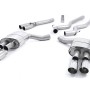 Ford Mustang 2.3 (S550 Fastback) - Non-Resonated (Louder) Cat-Back Exhaust System with GT-90 Polished Trims (For Roush Valance) - Polished