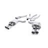 Ford Mustang 2.3 (S550 Fastback) - Non-Resonated (Louder) Cat-Back Exhaust System with GT-90 Polished Trims (For Roush Valance) - Polished
