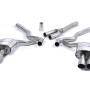 Ford Mustang 2.3 (S550 Fastback) - Non-Resonated (Louder) Cat-Back Exhaust System with GT-90 Titanium Trims (For Roush Valance) - Brushed Titanium