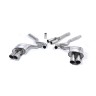 Ford Mustang 2.3 (S550 Fastback) - Non-Resonated (Louder) Cat-Back Exhaust System with GT-90 Titanium Trims (For Roush Valance) - Brushed Titanium