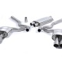 Ford Mustang 2.3 (S550 Fastback) - Resonated (Quieter) Cat-Back Exhaust System with GT-90 Titanium Trims (For Roush Valance) - Brushed Titanium