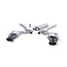 Ford Mustang 2.3 (S550 Fastback) - Resonated (Quieter) Cat-Back Exhaust System with GT-90 Cerakote Black Trims (For Roush Valance) - Cerakote Black
