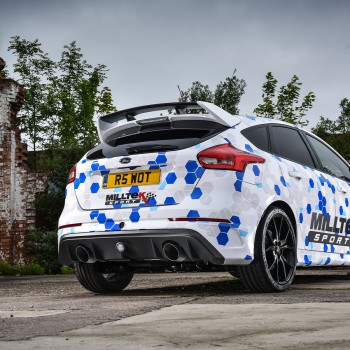Ford Focus MK3 RS - Non-Resonated (Louder) Cat-Back Exhaust System with Polished GT-115 Trims - Polished