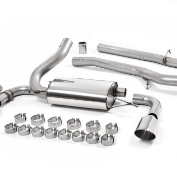 Ford Focus MK3 RS - Non-Resonated (Louder) Cat-Back Exhaust System with Polished GT-115 Trims - Polished