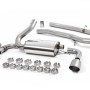 Ford Focus MK3 RS - Non-Resonated (Louder) Cat-Back Exhaust System with Titanium GT-115 Trims - Brushed Titanium